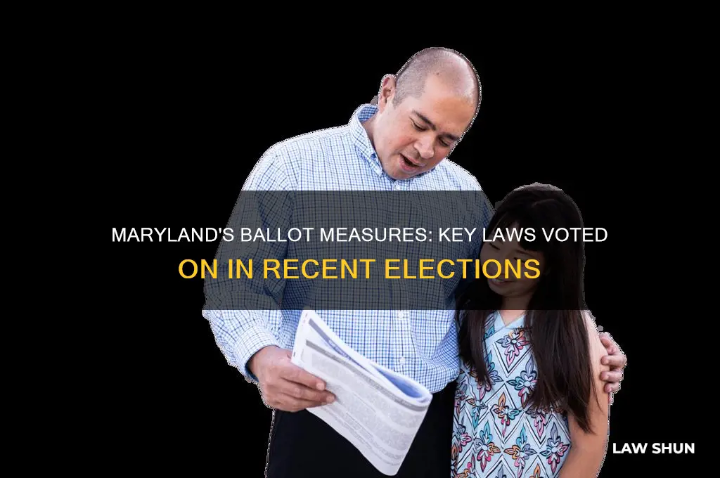 what laws did md vote on