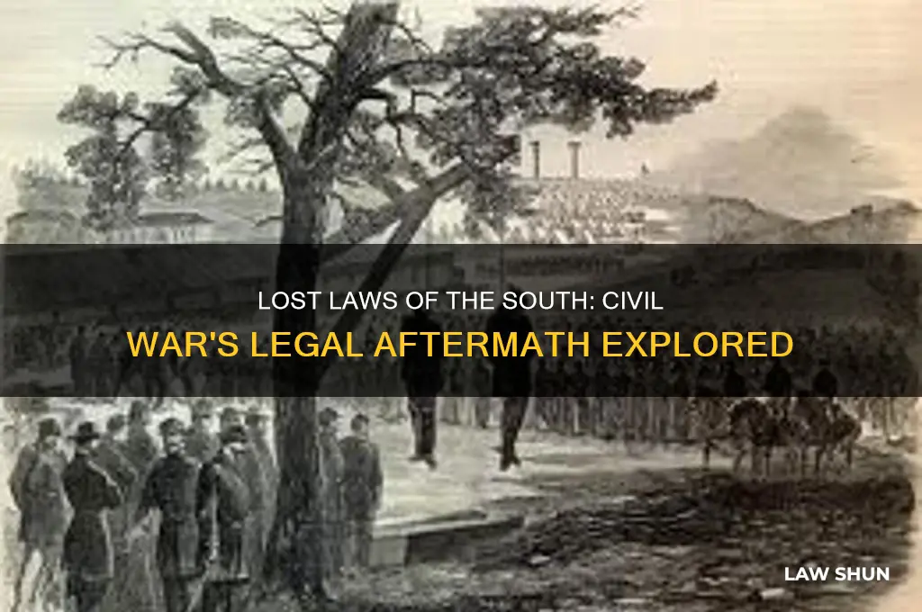 what laws did the south lose during the civil war