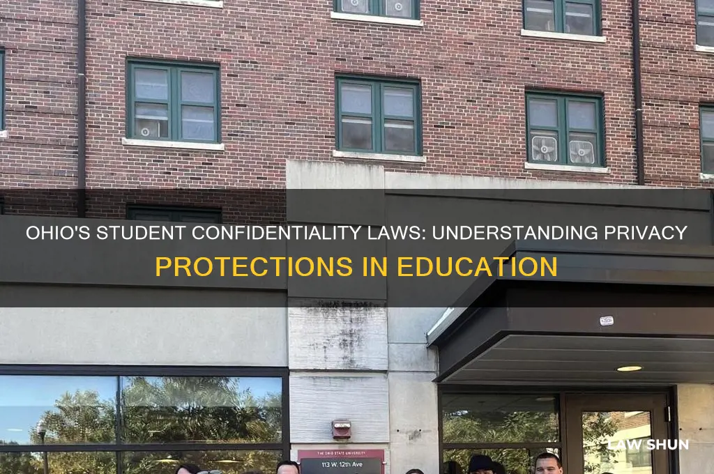 what laws does ohio have about confidentiality of students