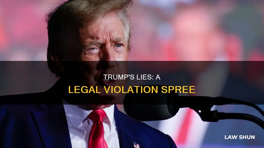 what laws does trump break when he lies
