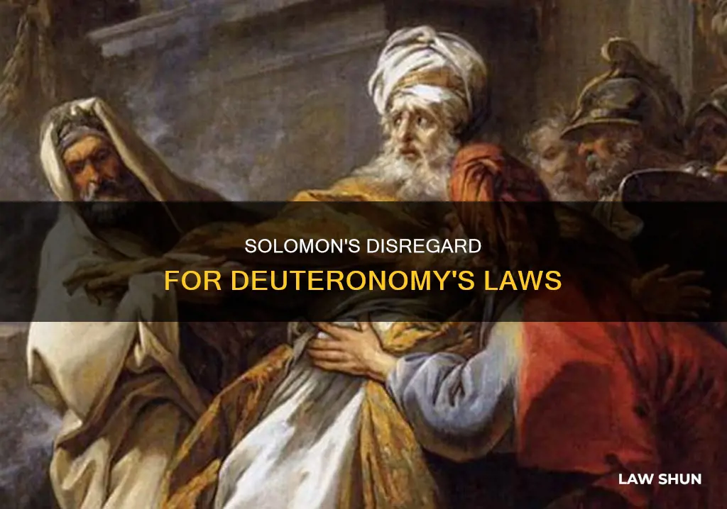 what laws from deut 19 did solomon break