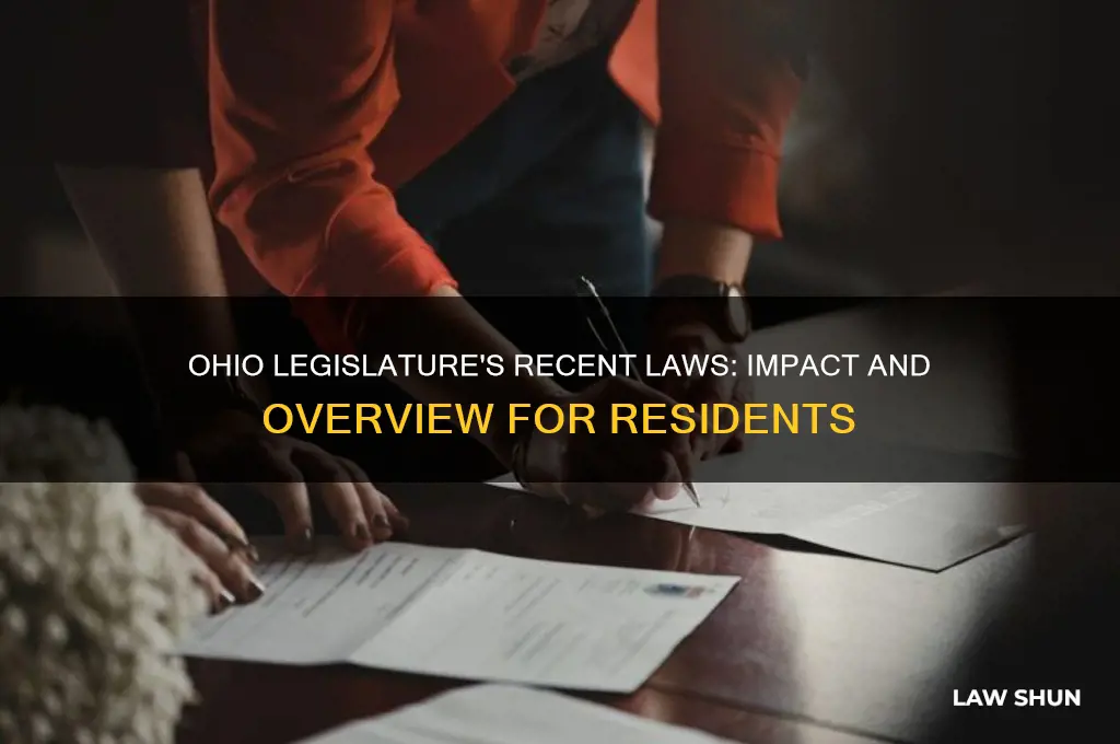 what laws has the ohio legislature