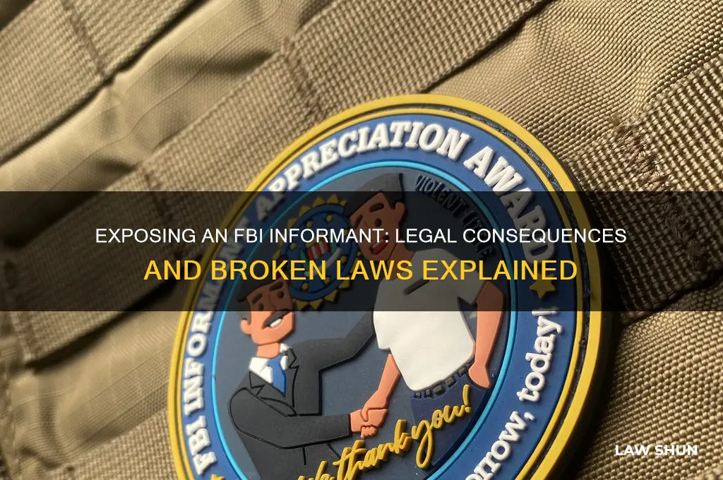 what laws have been broken by exposing an fbi informant