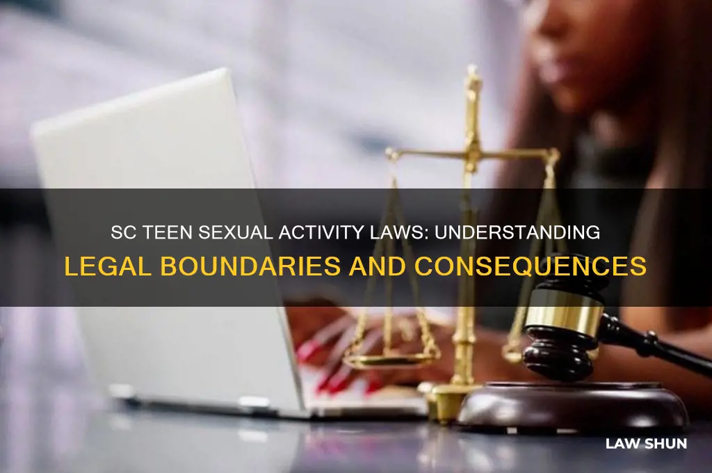 what laws in sc pertain to teens and sexual activity