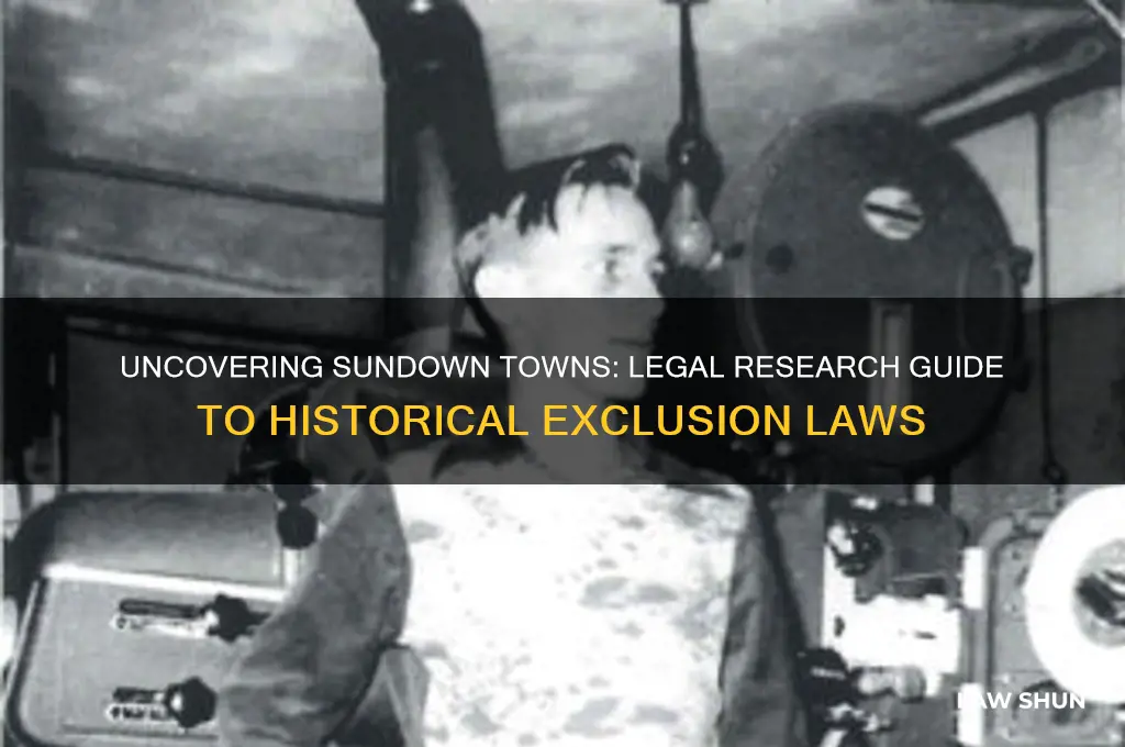 what laws to search for to find sundown towns