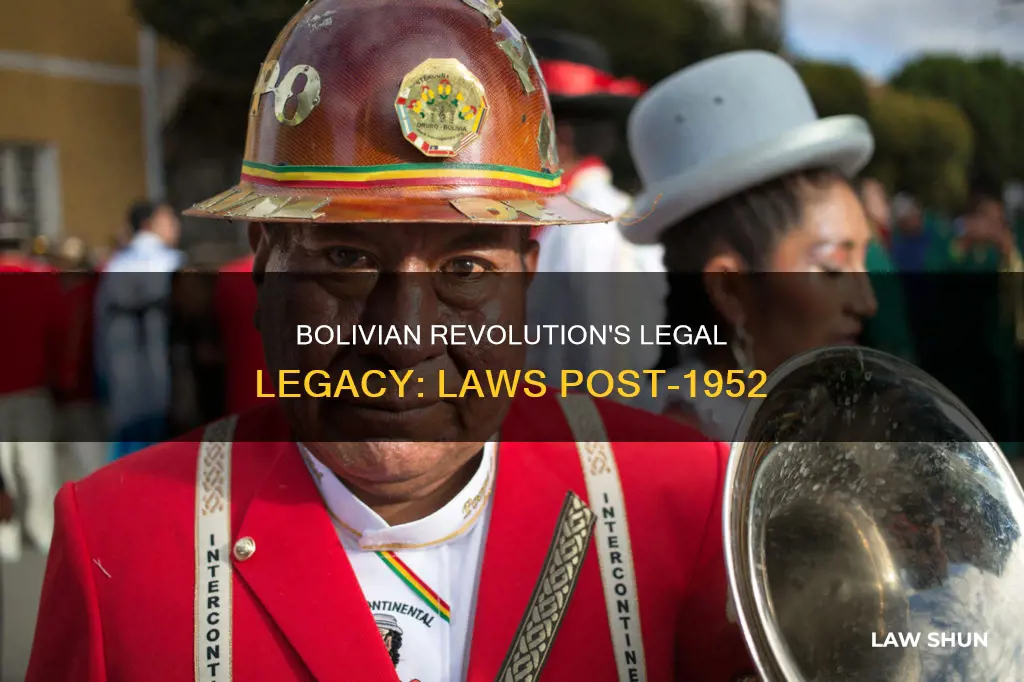 what laws were created after the 1952 bolivian revolution
