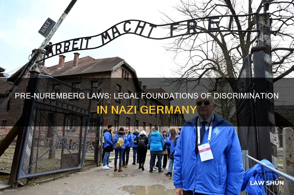 what laws were put in place prior to nuremberg laws