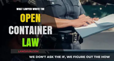 Who Drafted the Open Container Law? A Legal History