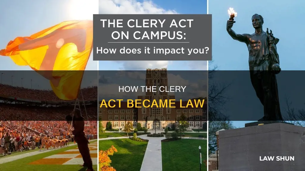 what led the clery act to become a law