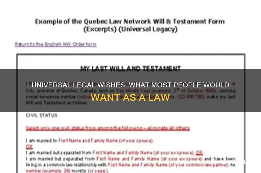 what most people would want as a law