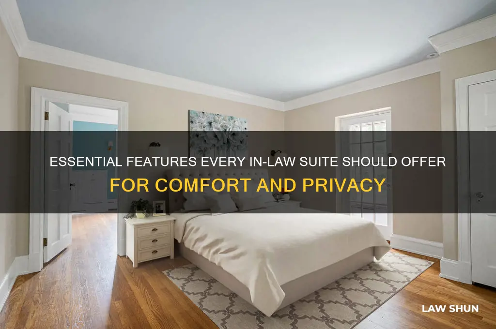 what must a in-law suite provide