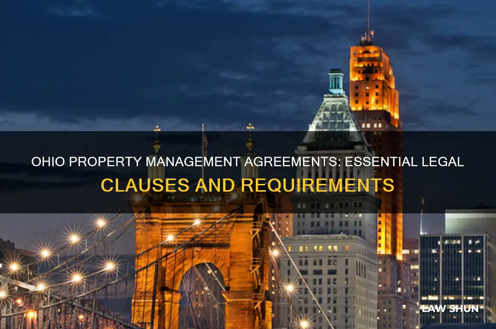 what must a proprety management agreement have under ohio law