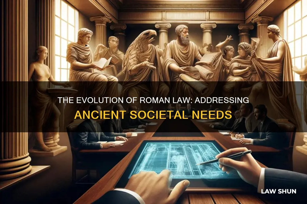 what need did roman law evolve out of