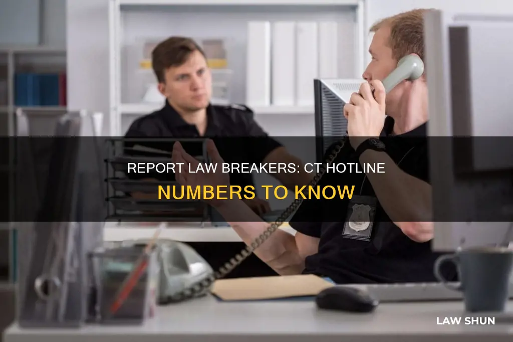 what numbrr to call report someone who breaks law ct