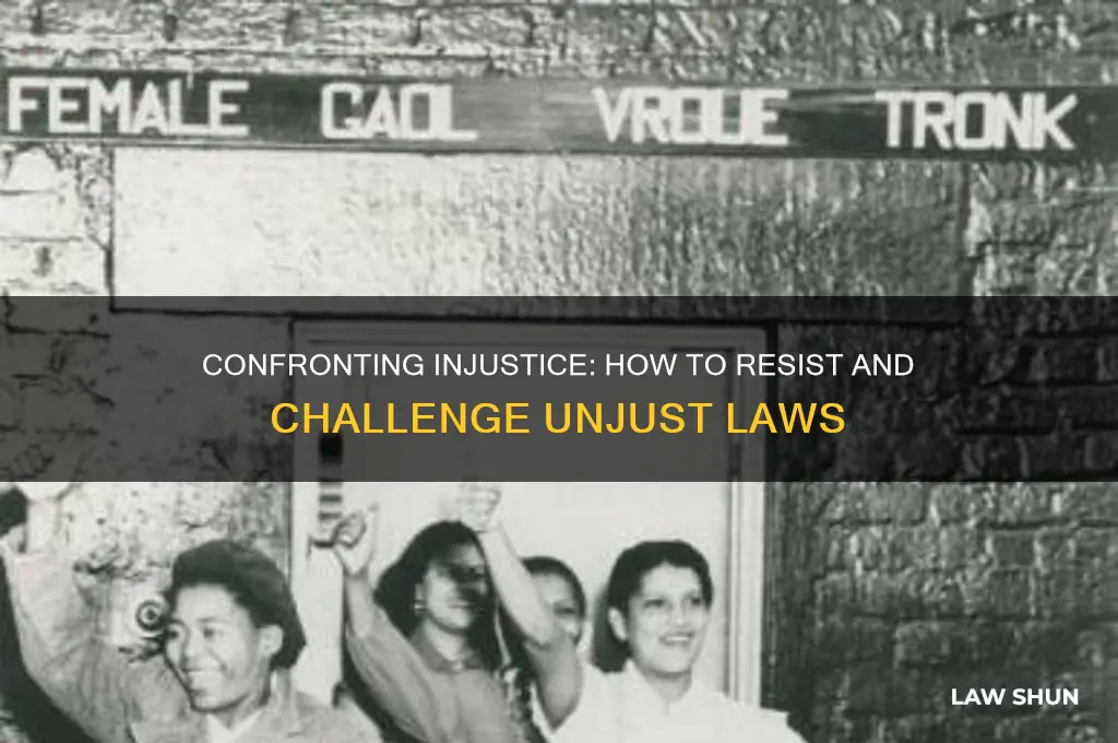 what one does when one must face an unjust law