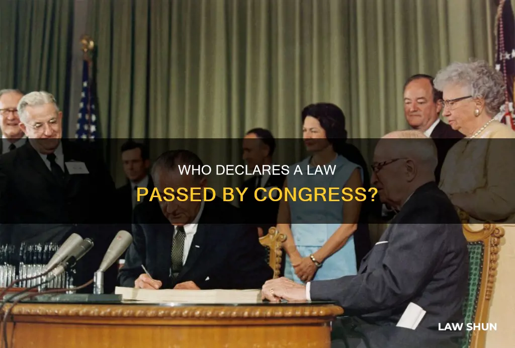 what or who can declare a law passed by congress