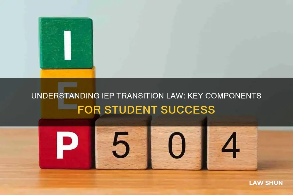 what part a of iep law regarding transsiotn