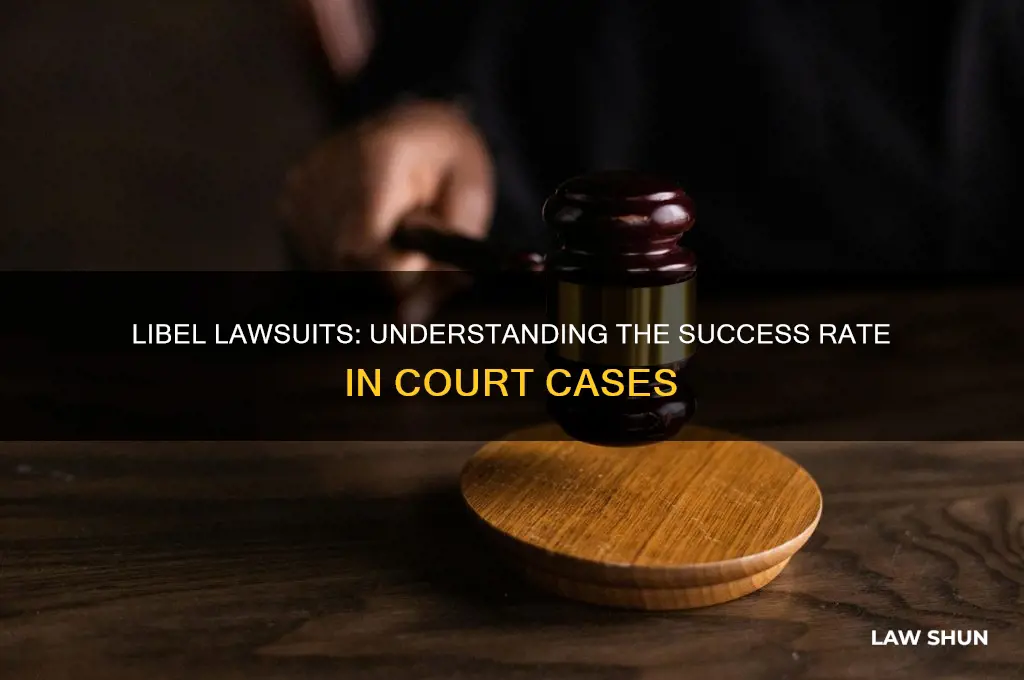 what percentage of libel law suits prevail in court