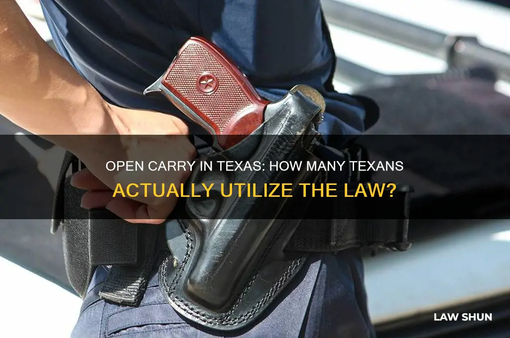 what percentage of teaxans utilize open carry laws