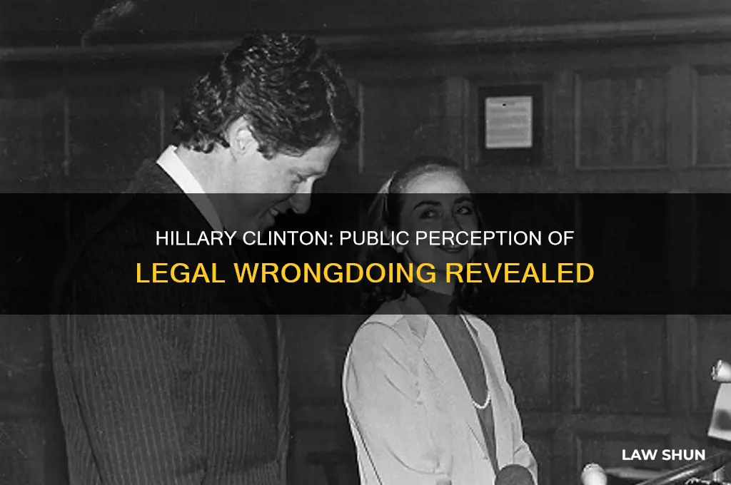 what percentage of the population think hillary broke the law