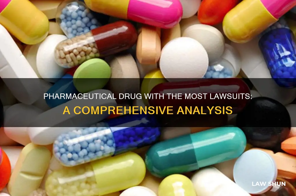 what pharmqcudical drug has the most law suits
