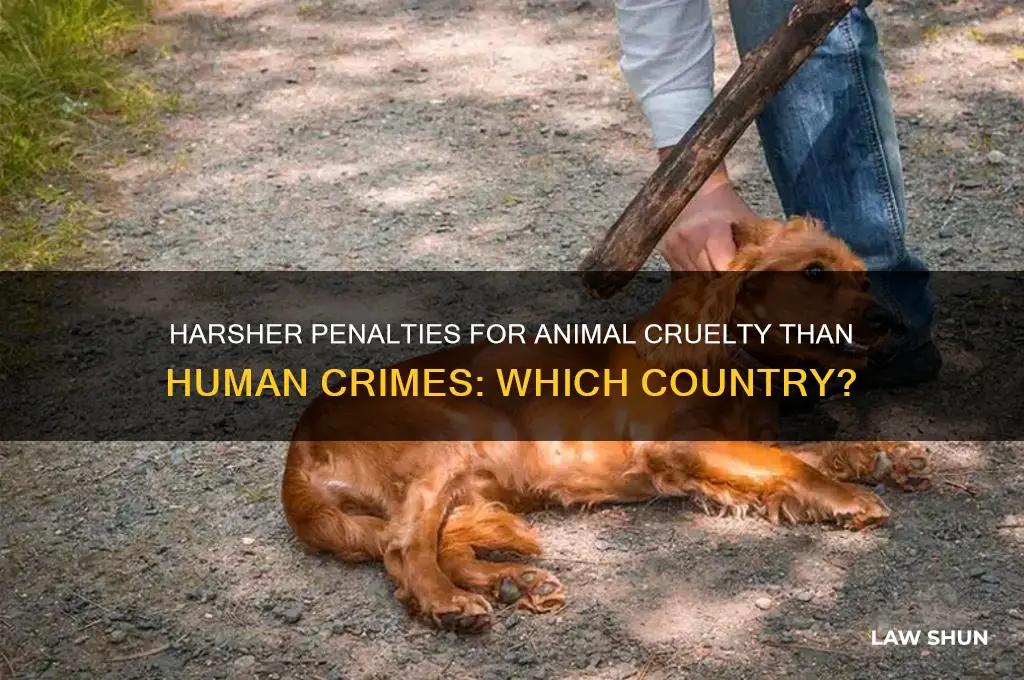 what place has harsher cruelty towards animals laws than humans