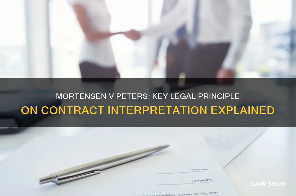 what point of law is supported by mortensen v peters