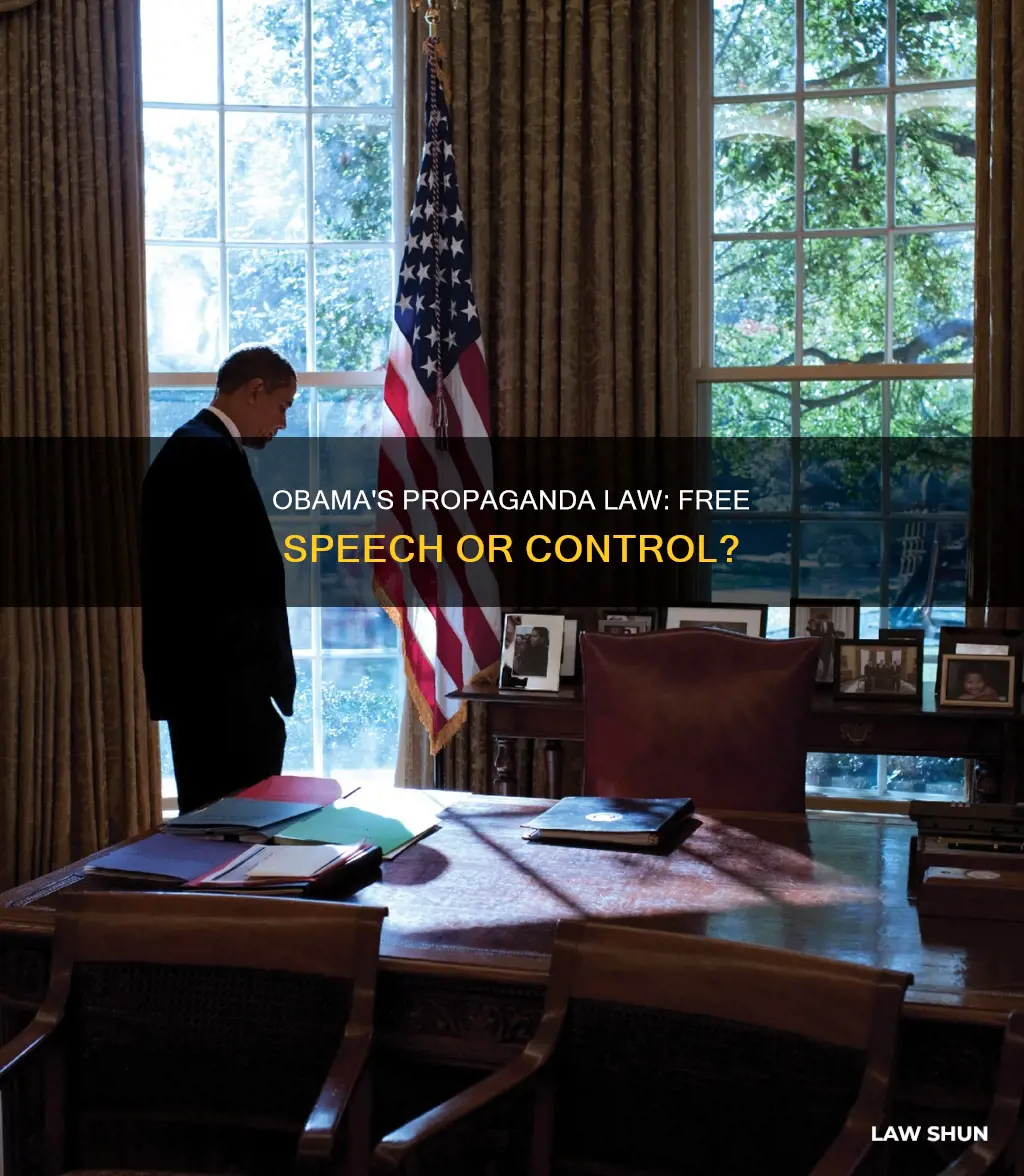 what propaganda law did obama create