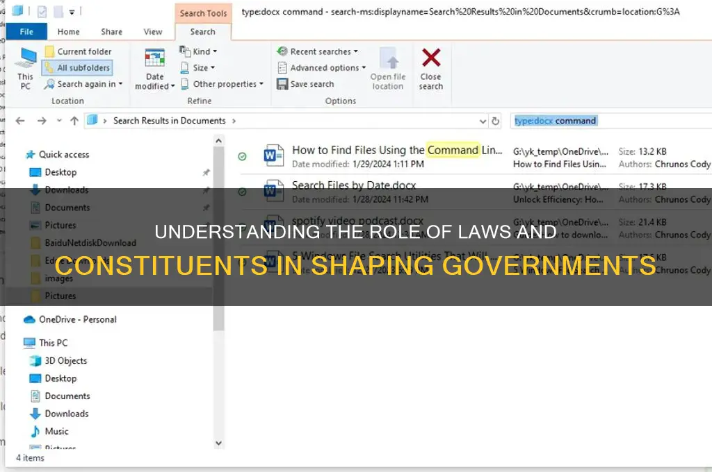 what purpose do laws and constituents serve in goverments explain