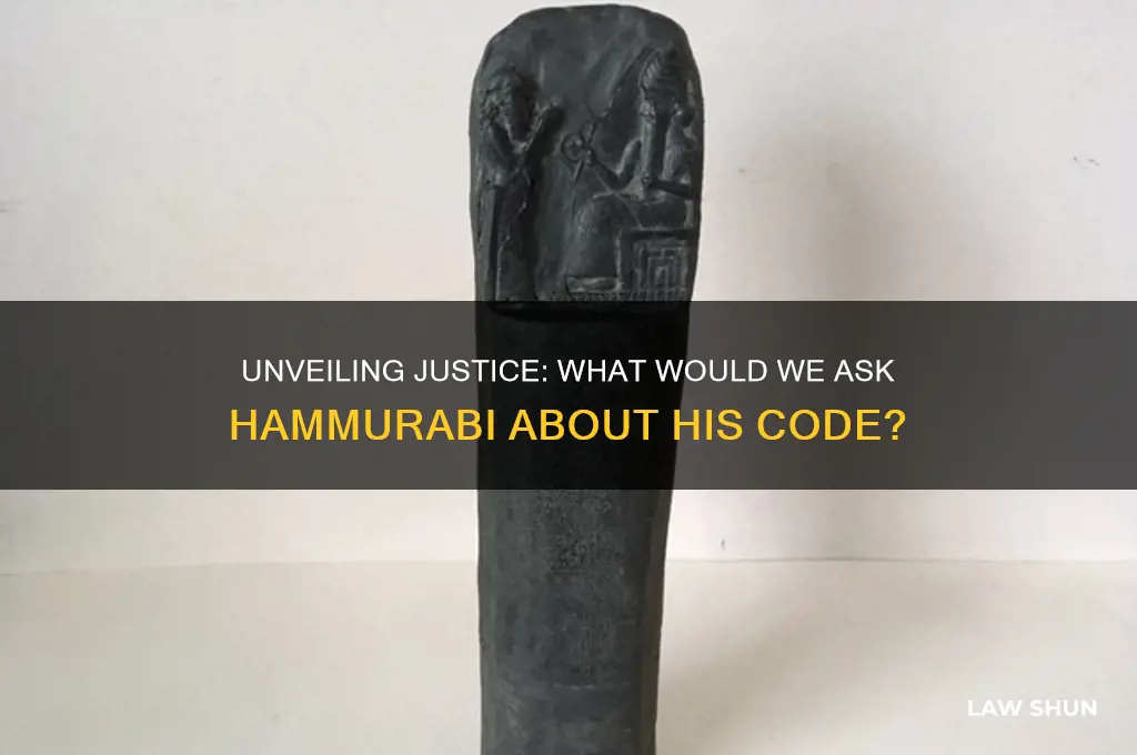 what question would be asked to hammurabi about his law