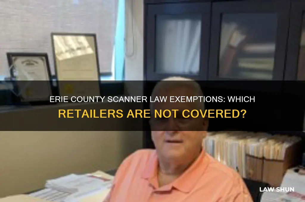 what retailers are exempt from scanner accuracy law erie county