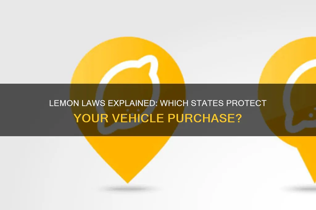 what sates have lemon laws