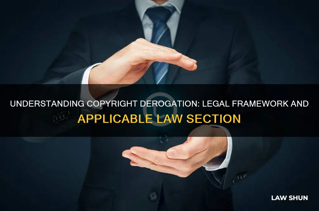 what section of the law does copyright derogation fall under