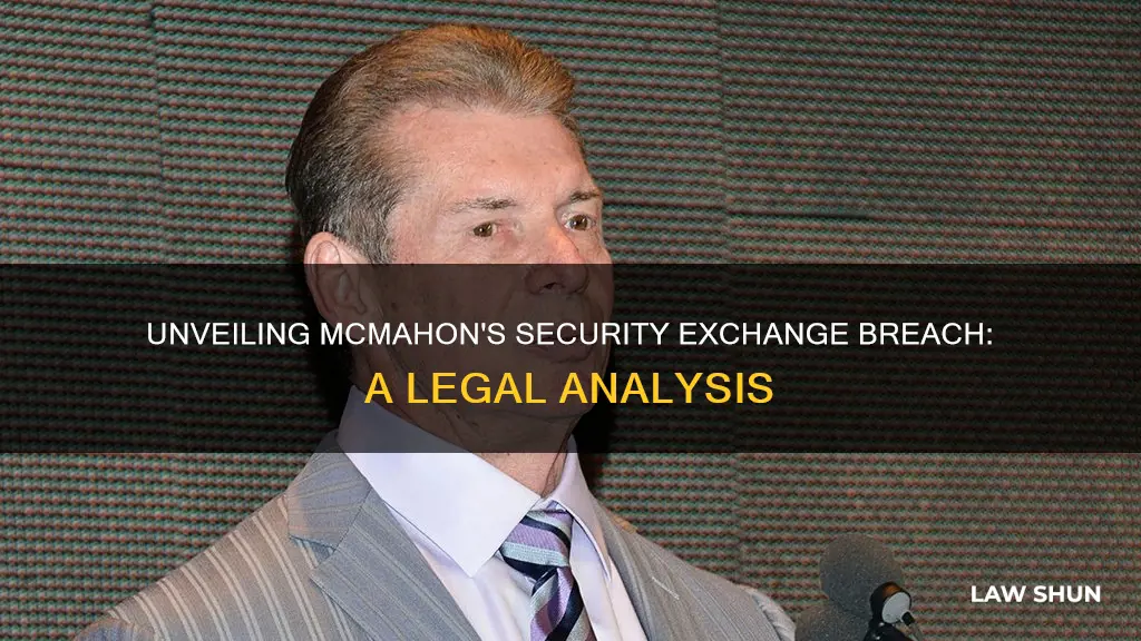 what security exchange laws did mcmahon break