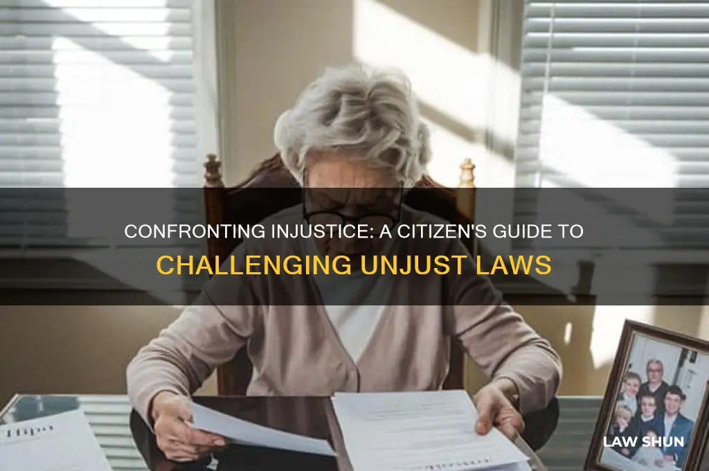 what should a citizen do about an unjust law answer