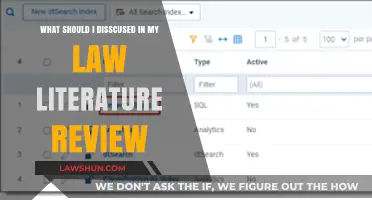 Key Topics to Address in Your Law Literature Review
