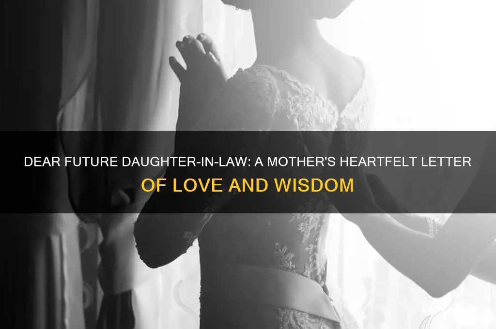 what should i write to my future daughter in law