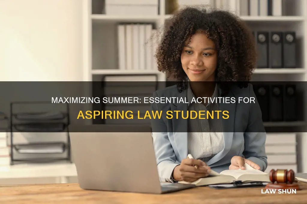 what should pre law students do in the summer