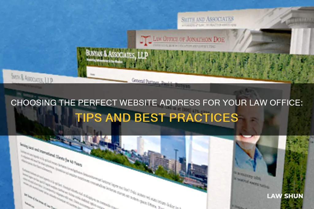 what should website address be for law office