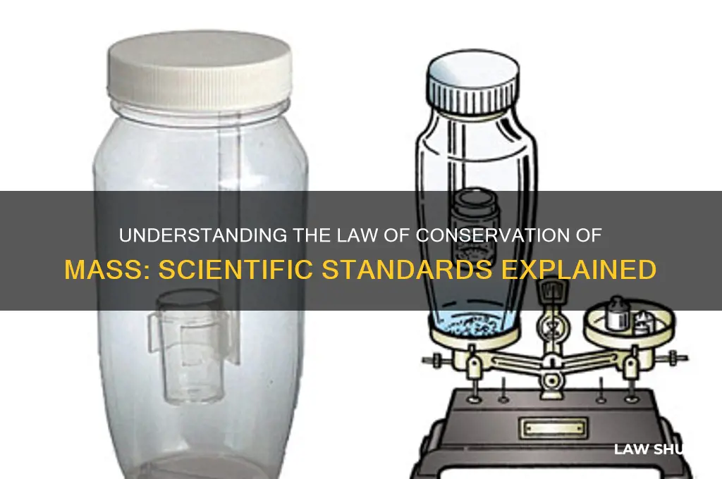 what standard is for law of conservation of mass