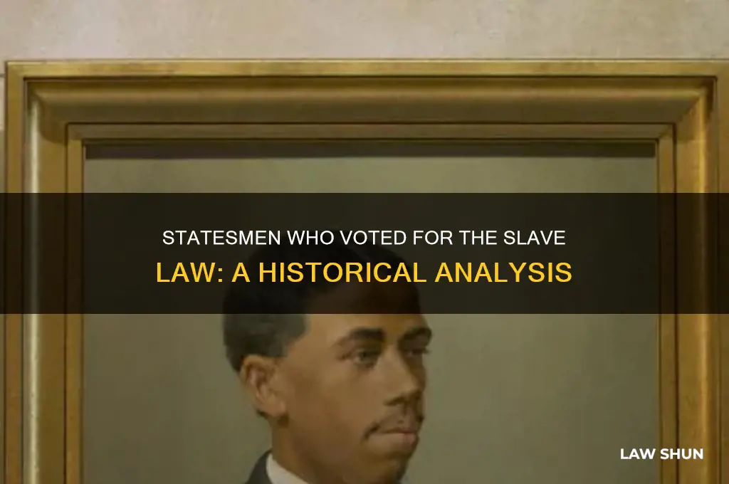 what statesmen voted for the slave law