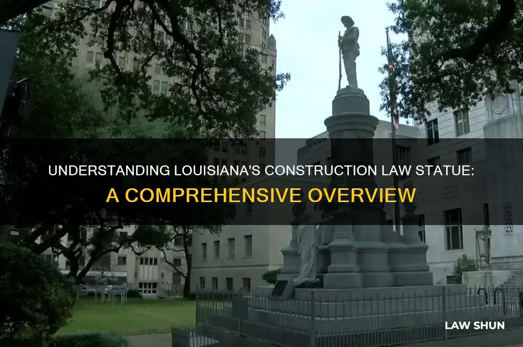 what statue is on the construction law in louisiana under