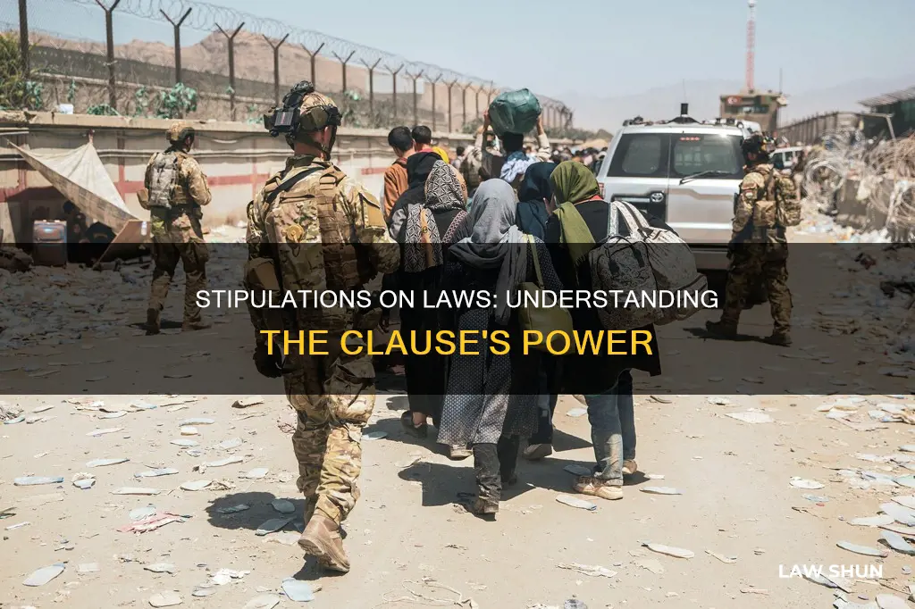 what stipulation is put on laws created through this clause