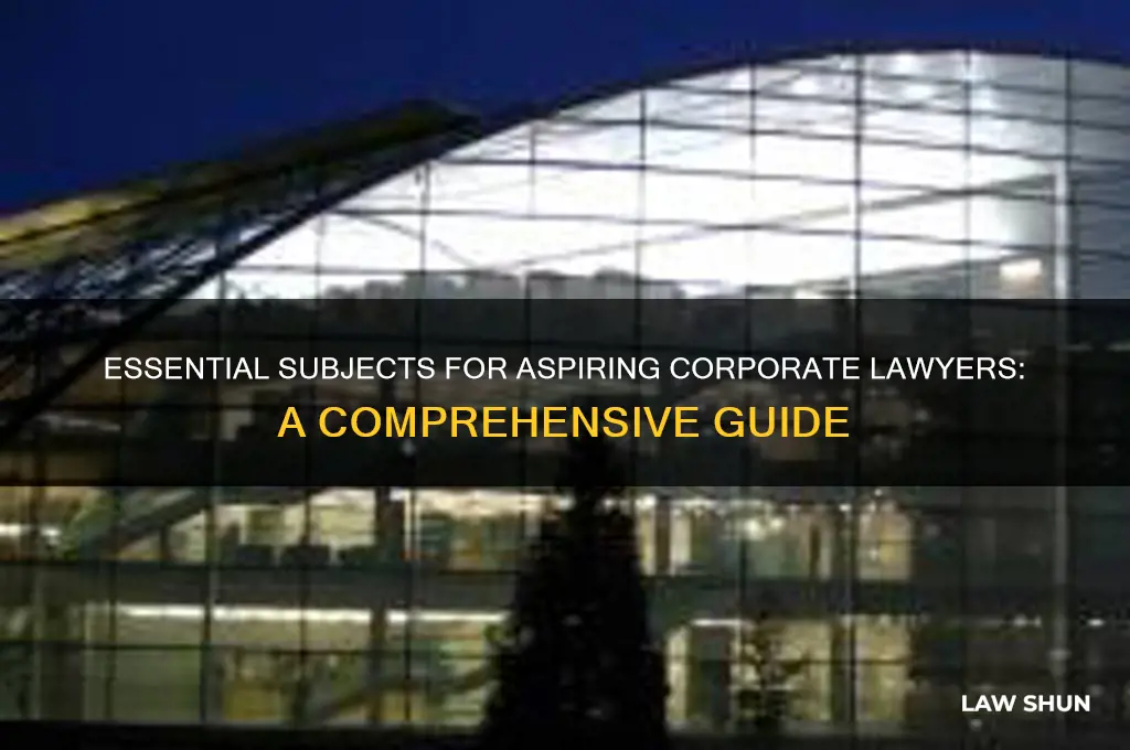 what subjects are needed for corporate law