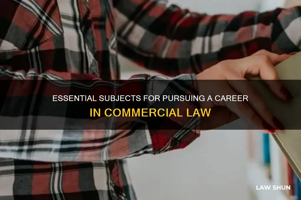 what subjects do you need for commercial law