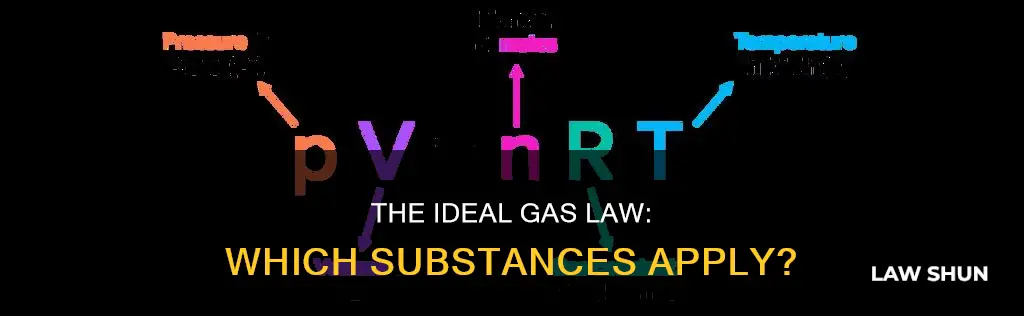 what substances does the ideal gas law apply to