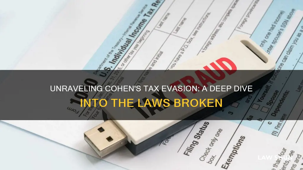 what tax laws did cohen break