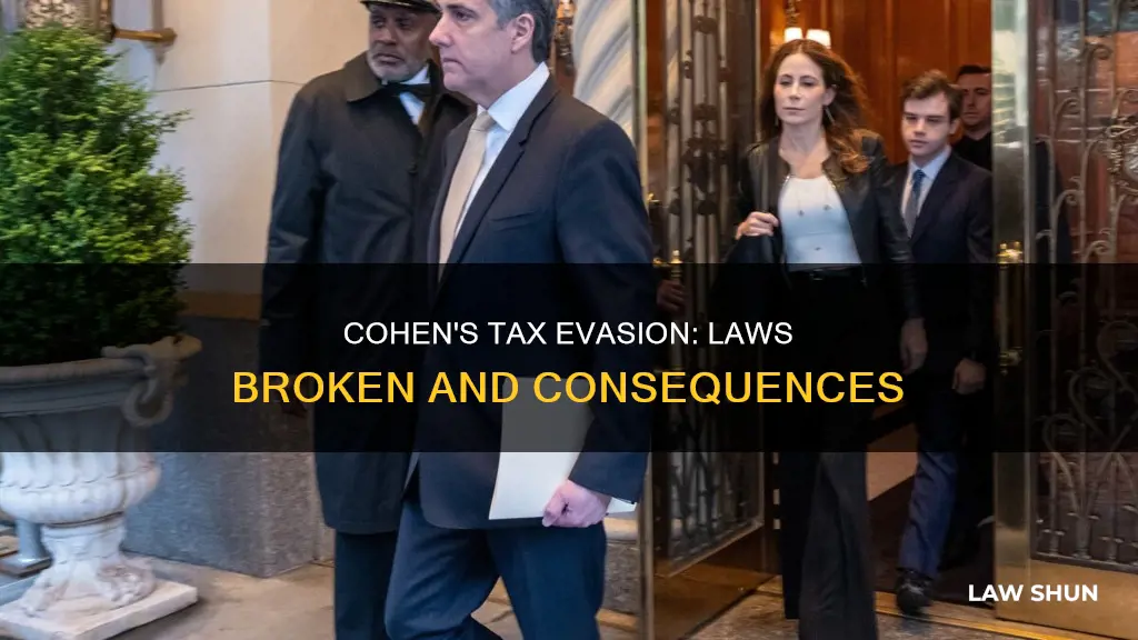 what tax laws did cohen break