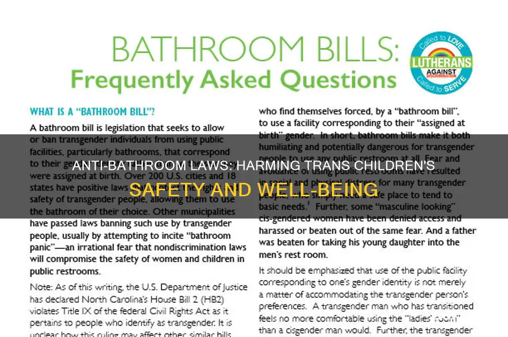 what the anti bathroom laws do to traqns children