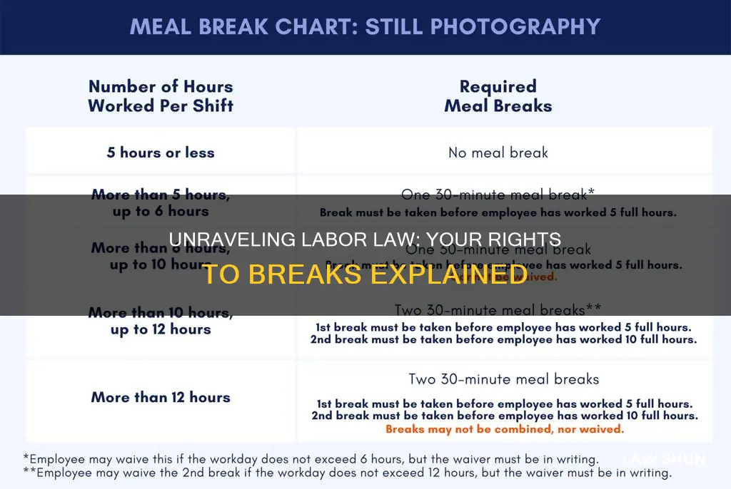 what the labor law for breaks